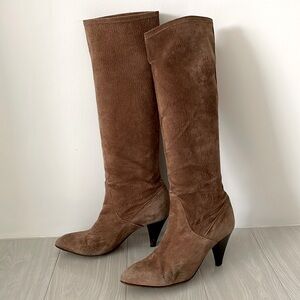 Saks Fifth Avenue Brown Suede Knee Boots